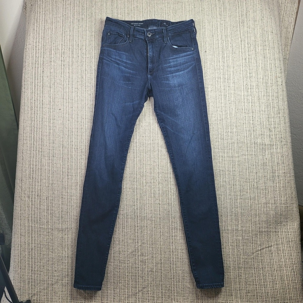 AG Adriano Goldschmied Jeans Womens 29 Farrah Skinny High Rise Stretch Denim Pan - Picture 2 of 8